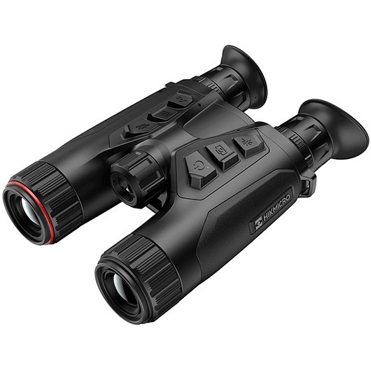 HIKMICRO BINOCULAR MULTIESPECTRO CON TELÉMETRO + IR 850NM HABROK 4K HE25L