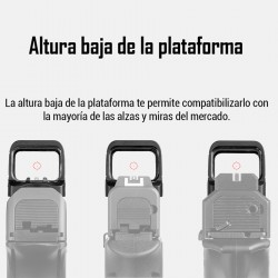 OSIGHT S VISOR HOLOGRAFICO ESFERICO MULTIRETICULA 2 MOA RMSc