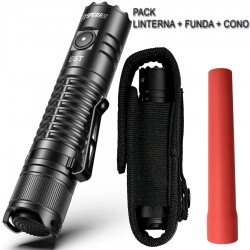 SPERAS EST PACK| 1900 LUMEN | LINTERNA TÁCTICA + FUNDA + CONO FLEX