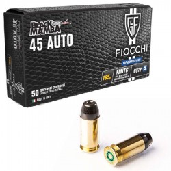 MUNICIÓN FIOCCHI TOP DEFENCE BLACK MAMBA - 45 ACP - 185 GRAINS - FMJTC